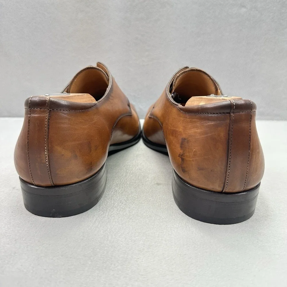 Mezlan Republic Mens Size 111 (M) Cap Toe Oxford Brown Leather Luxury Dress Shoe